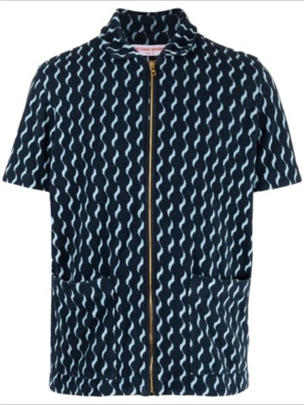 Orlebar Brown x Wham! Sommerland Terry Zip Shirt XXL Blue AW22